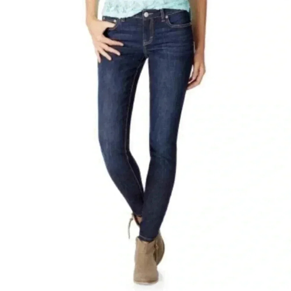 Aeropostale‎ Bayla Skinny Y2K Preppy Blue Med Wash Denim Women Jeans Size 9/10